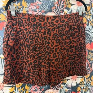 Nine West Red and Black Leopard Print Shorts